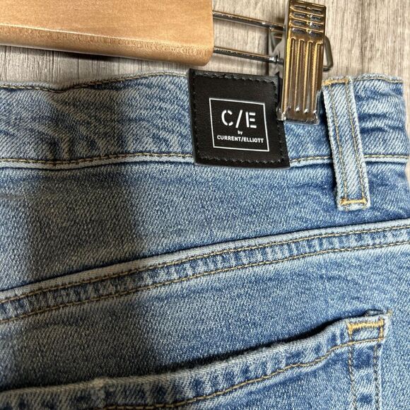 C/E Current Elliott Jeans Size 30 Distressed Ripped Boyfriend Tapered Leg - Picture 7 of 9